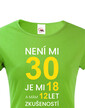 Dámske tričko k 30. narodeninám