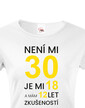 Dámske tričko k 30. narodeninám