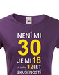 Dámske tričko k 30. narodeninám