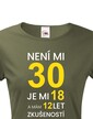 Dámske tričko k 30. narodeninám