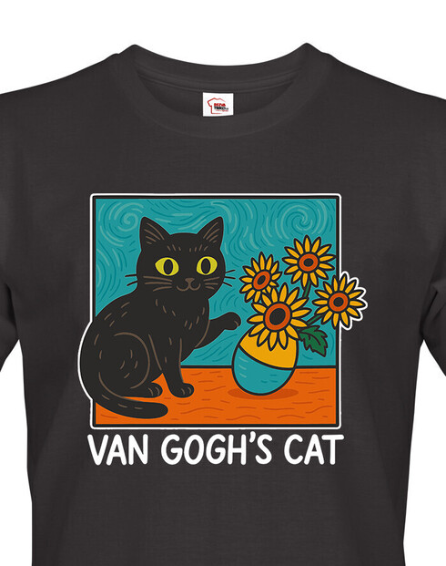 Pánské tričko Van Gogh´s Cat