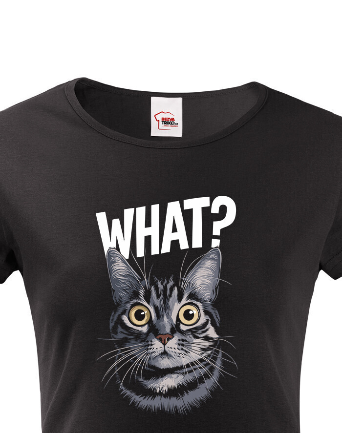 Dámske tričko What suprised cat