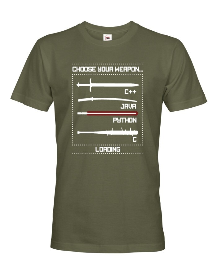 Pánske tričko pre programátorov Choose your weapon