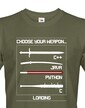 Pánske tričko pre programátorov Choose your weapon