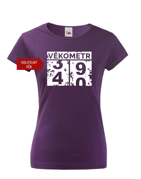 Dámské tričko Vekometer k 40. narodeninám