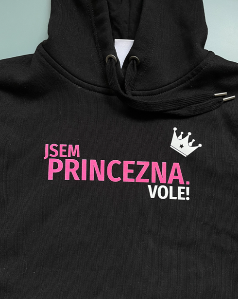 Dámská mikina Som princezná, vole