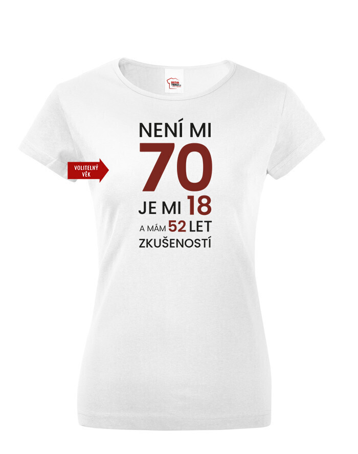 Dámske tričko k 70. narodeninám
