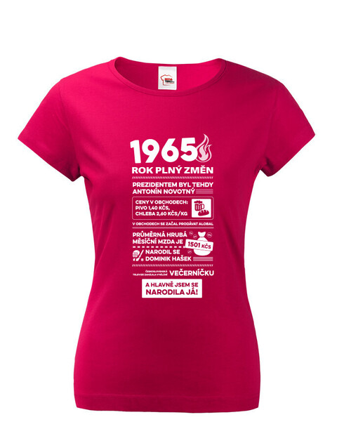 Dámske tričko 1965 rok plný zmien