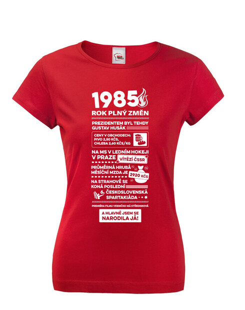 Dámske tričko narodeninové noviny 1985