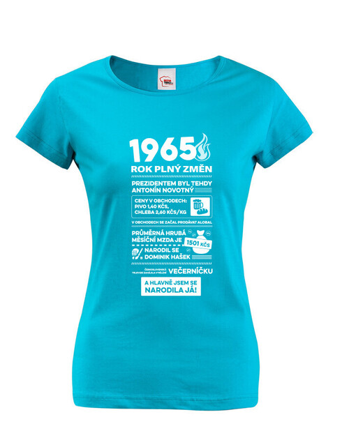 Dámske tričko 1965 rok plný zmien