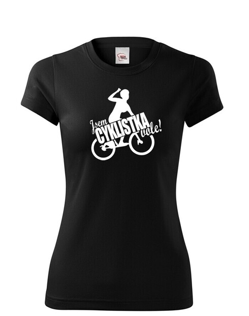 Dámské tričko Som cyklistka vole!