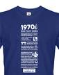 Pánské tričko narozeninové noviny 1970
