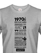 Pánské tričko narozeninové noviny 1970