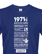 Pánske tričko narodeninové noviny 1971