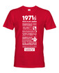 Pánske tričko narodeninové noviny 1971