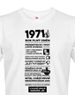 Pánske tričko narodeninové noviny 1971