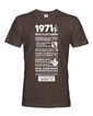 Pánske tričko narodeninové noviny 1971