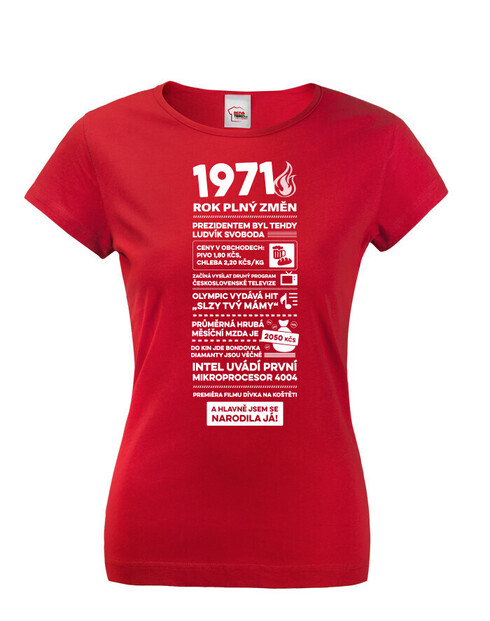 Dámske tričko narodeninové noviny 1971