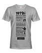 Pánske tričko narodeninové noviny 1972