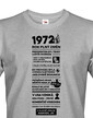 Pánske tričko narodeninové noviny 1972
