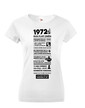 Dámske tričko narodeninové noviny 1972