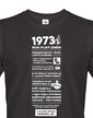 Pánske tričko narodeninové noviny 1973