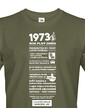 Pánske tričko narodeninové noviny 1973