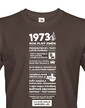 Pánske tričko narodeninové noviny 1973