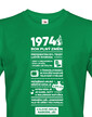 Pánske tričko narodeninové noviny 1974