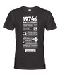 Pánske tričko narodeninové noviny 1974