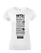 Dámske tričko narodeninové noviny 1973