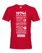 Pánske tričko narodeninové noviny 1974