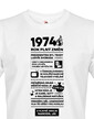 Pánske tričko narodeninové noviny 1974