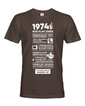 Pánske tričko narodeninové noviny 1974