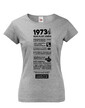 Dámske tričko narodeninové noviny 1973