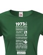 Dámske tričko narodeninové noviny 1973