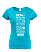 Dámske tričko narodeninové noviny 1974