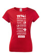 Dámske tričko narodeninové noviny 1974