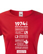 Dámske tričko narodeninové noviny 1974