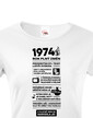 Dámske tričko narodeninové noviny 1974