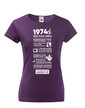 Dámske tričko narodeninové noviny 1974