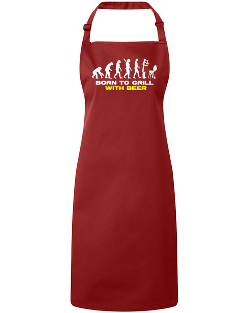 Zástera s náprsenkou Narodený pre grilovanie