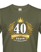 Pánské tričko k 40. narodeninám