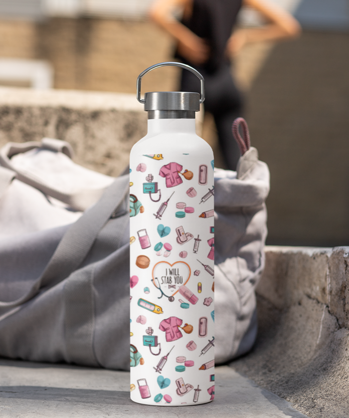 Termoska s bambusovým viečkom I will stab you