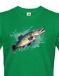Tričko pre rybárov s motívom šťuky