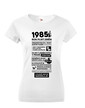 Dámske tričko narodeninové noviny 1985