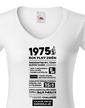 Dámske tričko narodeninové noviny 1975