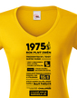 Dámske tričko narodeninové noviny 1975