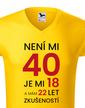 Pánské tričko k 40. narodeninám