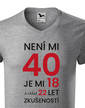 Pánské tričko k 40. narodeninám